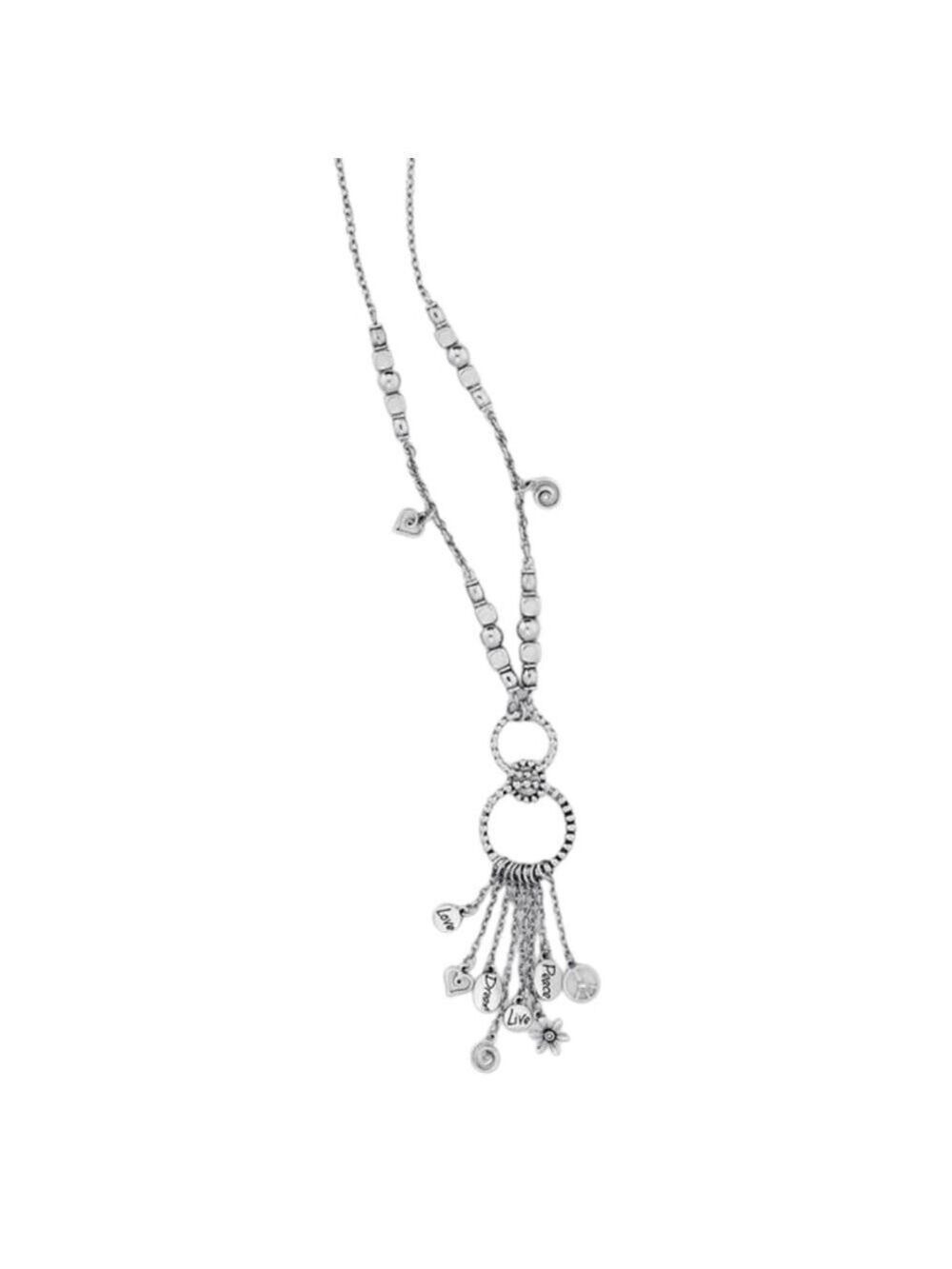 Lia Sophia Retired Necklace "Lovely Day" Silver chain